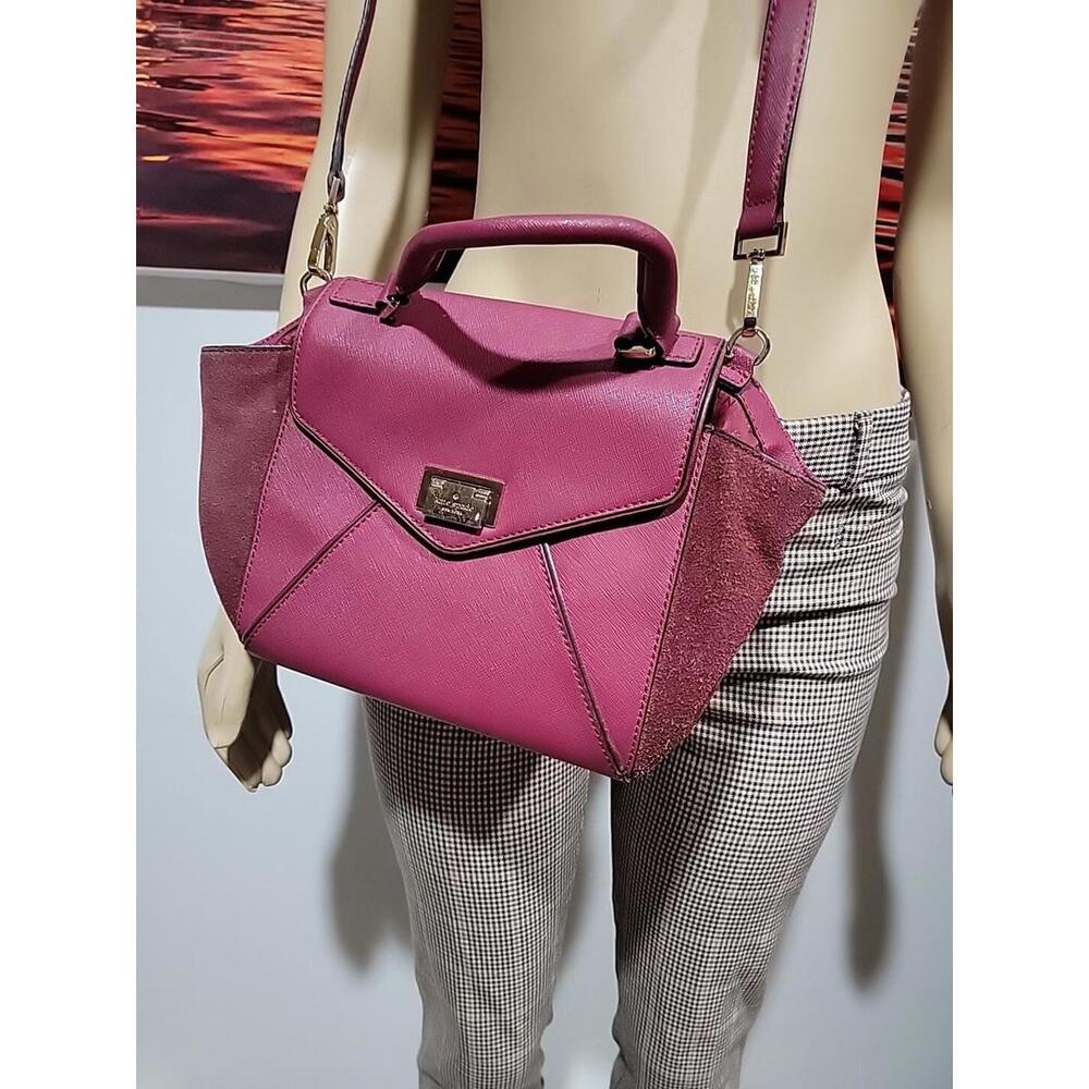 Kate Spade, Laurel Wesley Place CrossBody Shoulder Top Handle Bag burgundy #CB3 - Picture 1 of 15